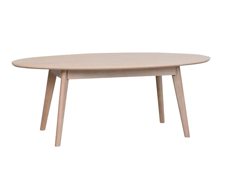 Yumi Soffbord | Ovalt, Vitpigmenterad Ek