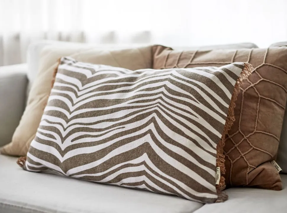 Zebra Kudde 40x60 Svart