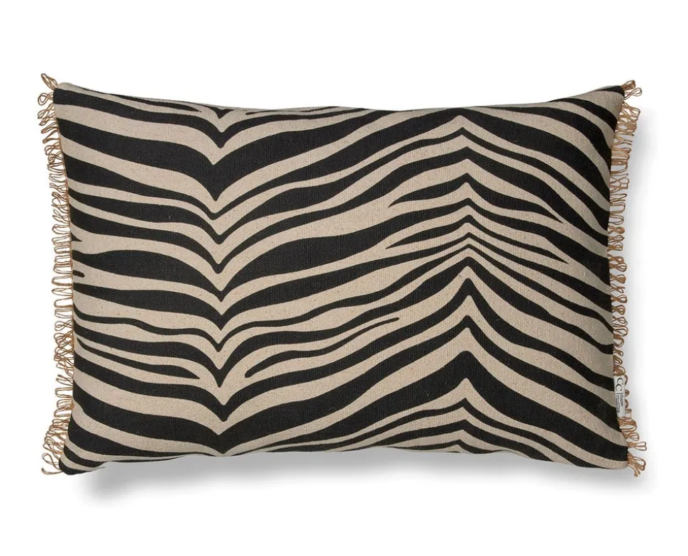 Zebra Kudde 40x60 Svart