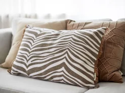 Zebra Kudde 50x50 Svart