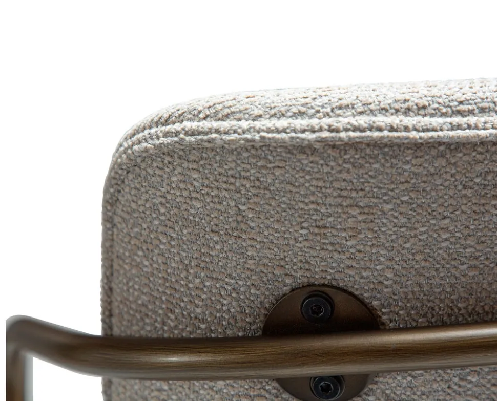 Zed Stol | Cashmere Bouclé | Antik mässing
