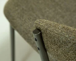 Zone Stol | Dark Olive Bouclé | Antique Pewter
