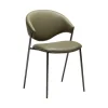 Zone Stol | Dark Olive Konstläder | Antique Pewter