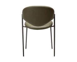 Zone Stol | Dark Olive Konstläder | Antique Pewter