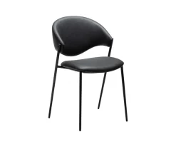 Zone Stol | Raven Black Konstläder | Black