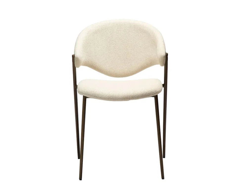 Zone Stol | Simply Beige Bouclé | Antique Brass