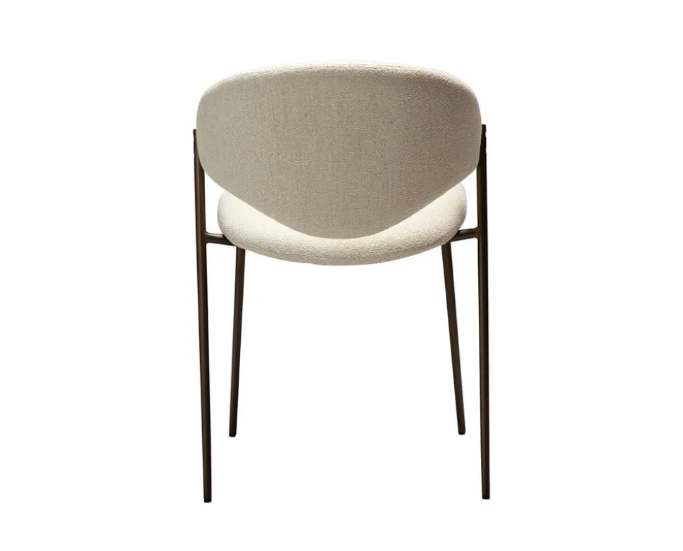 Zone Stol | Simply Beige Bouclé | Antique Brass