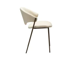 Zone Stol | Simply Beige Bouclé | Antique Brass
