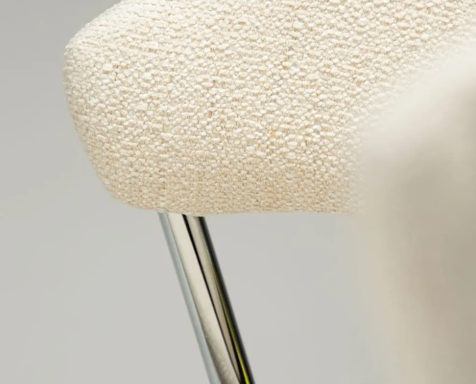 Zone Stol | Simply Beige Bouclé | Chrome