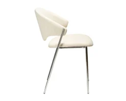 Zone Stol | Simply Beige Bouclé | Chrome